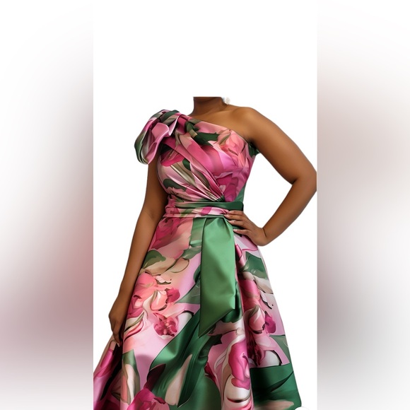 Semi Formal Printed Midi Dress main image 1